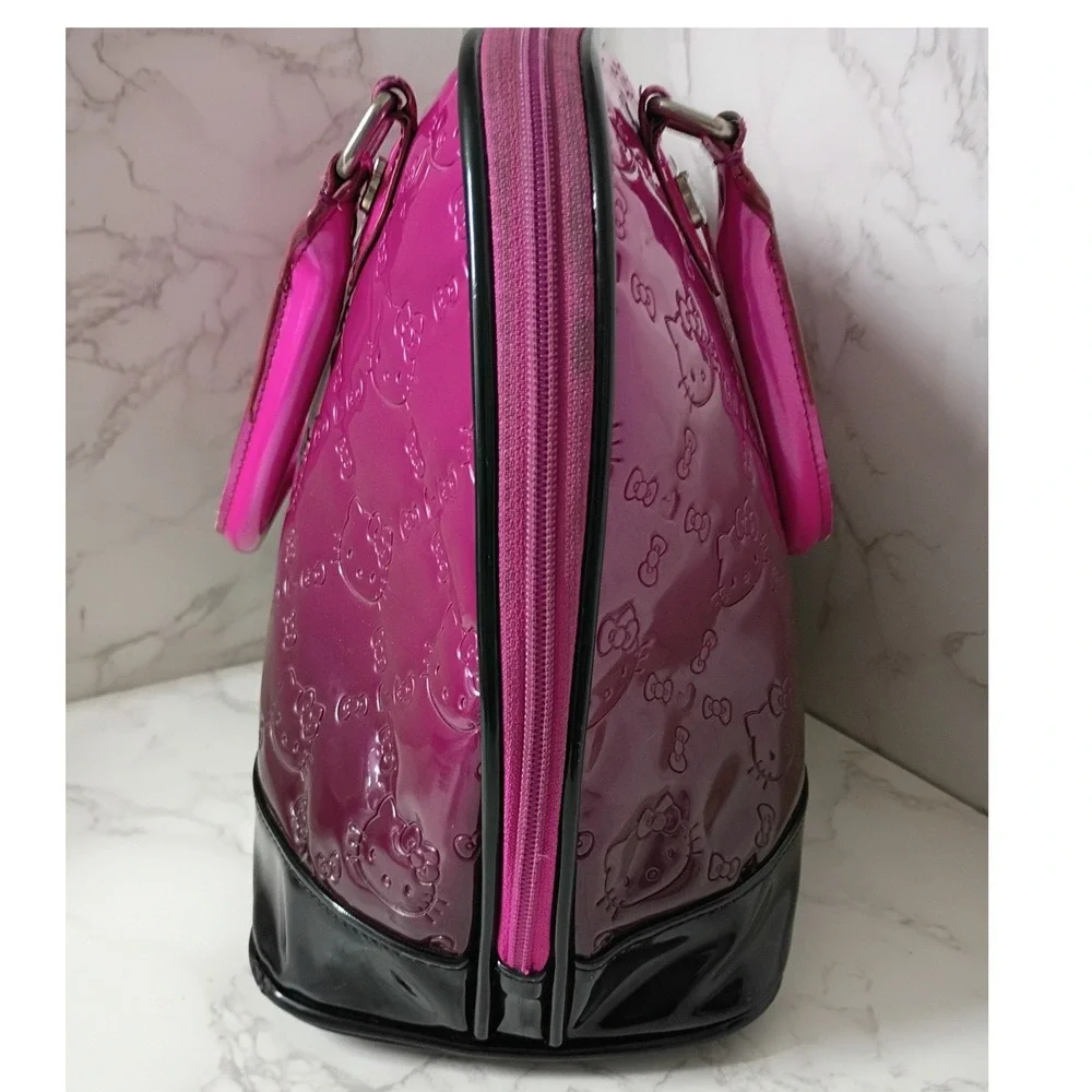 LOUNGEFLY Hello Kitty Pink Ombre Embossed Patent Leather Dome Satchel Bag - NWOT